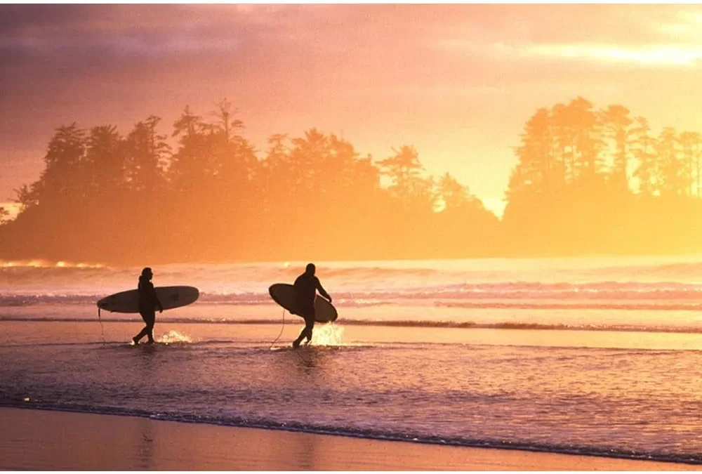 Surfing on Vancouver Island